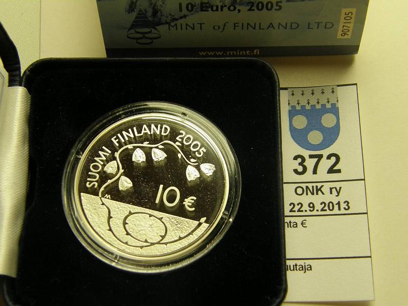 k-0372-a.jpg - Kohde 372, lhthinta: 23 € / myyntihinta: 23 € 10 € 2006 Ag, proof, Rauhan 60v, kotelo, tod, jossa km, kunto: 10