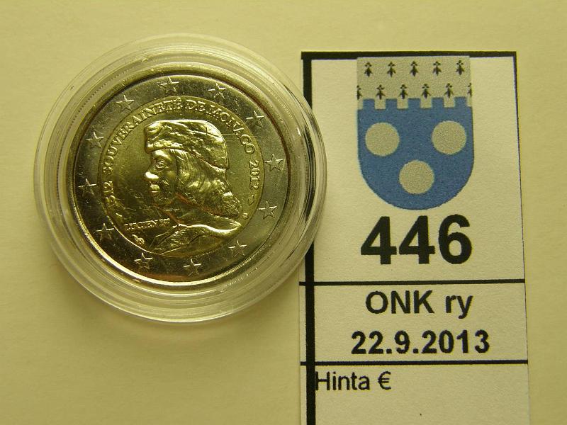 k-0446-a.jpg - Kohde 446, lhthinta: 40 € / myyntihinta: 42 € 2012 Monaco, Lucien, kapselissa, kunto: 9