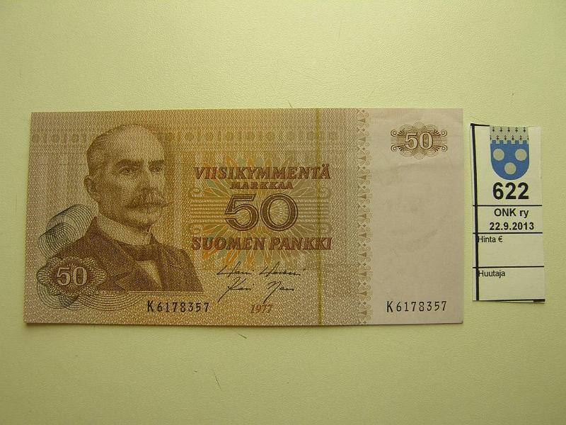 k-0622-a.jpg - Kohde 622, lhthinta: 10 € / myyntihinta: 18 € 50 mk 1977 SNY 171.1 K6178357 HOL-Nar, kunto: 7