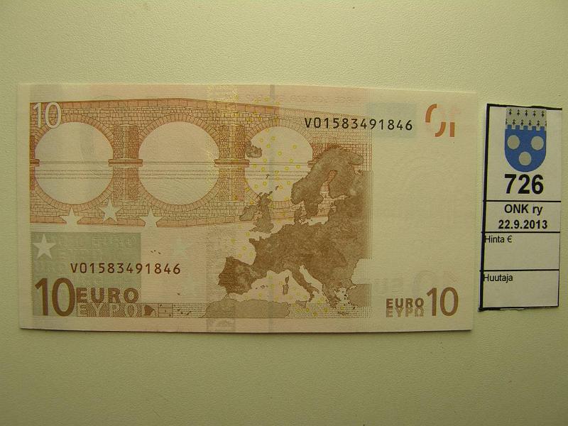 k-0726-a.jpg - Kohde 726, lhthinta: 20 € / myyntihinta: 21 € Espanja 2/1/V/G3 V01583491846 Dui G003 H3, pieni painauma keskell, kunto: 9