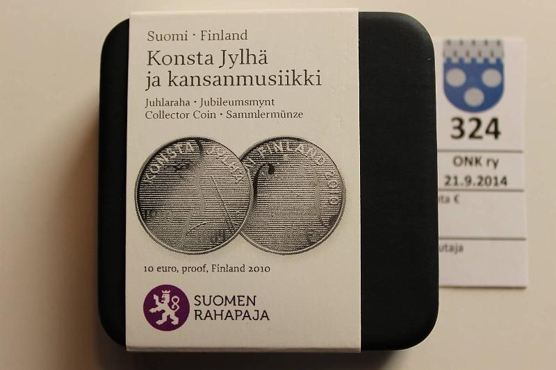 k-0324-a.jpg - Kohde 324, lhthinta: 20 € / myyntihinta: 23 € 10 € 2010 Ag, Proof, Jylh, kotelo, tod., kunto: 10