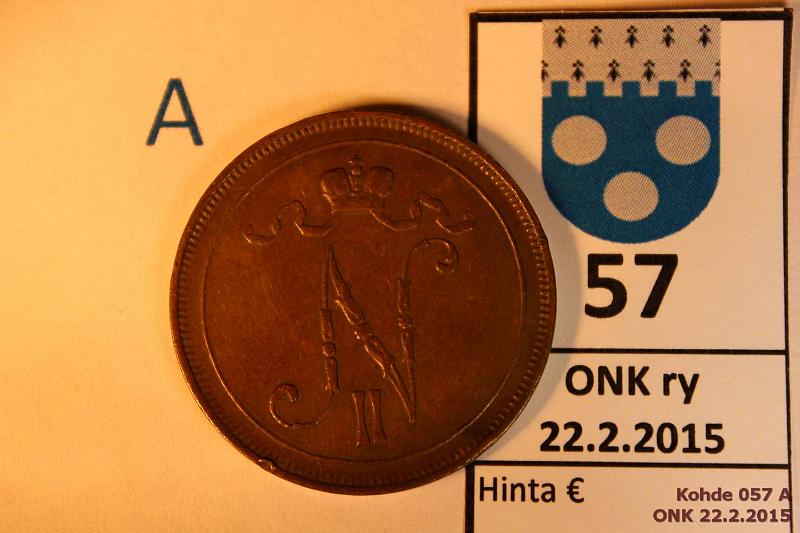 k-0057-a.jpg - Kohde 57 (kuva 1/2), lhthinta: 5 € / myyntihinta: 8 € 10 p 1909 prv, siisti kansiokappale, kunto: 4/5