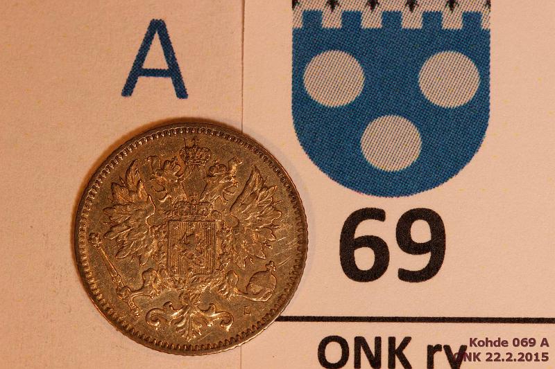 k-0069-a.jpg - Kohde 69 (kuva 1/2), lhthinta: 15 € / myyntihinta: 15 € 25 p 1898 Ag, SNY 280.1, hnja, kaunis!, kunto: 7