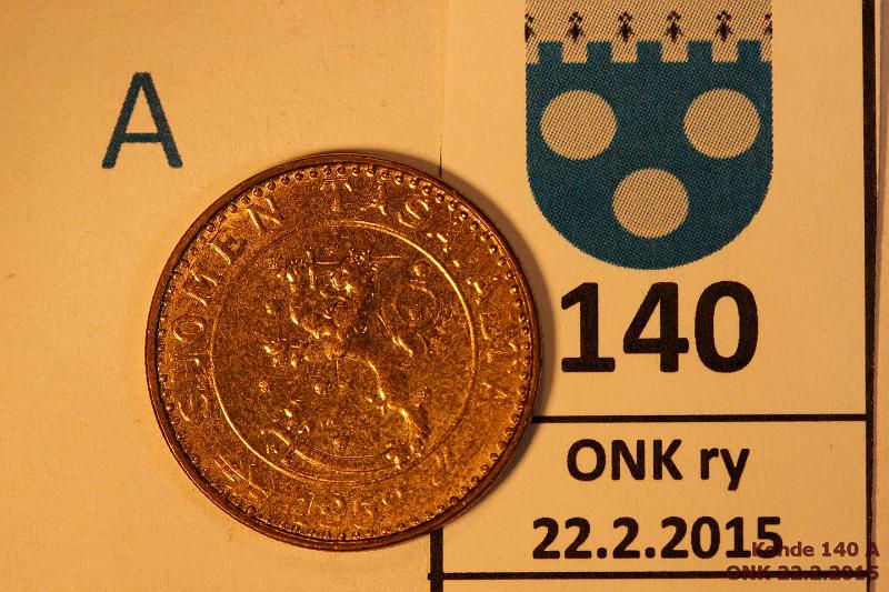 k-0140-a.jpg - Kohde 140 (kuva 1/2), lhthinta: 35 € / myyntihinta: 42 € 20 mk 1952 leimakiiltoinen, harvinainen kunto tlle vuodelle!, kunto: 8