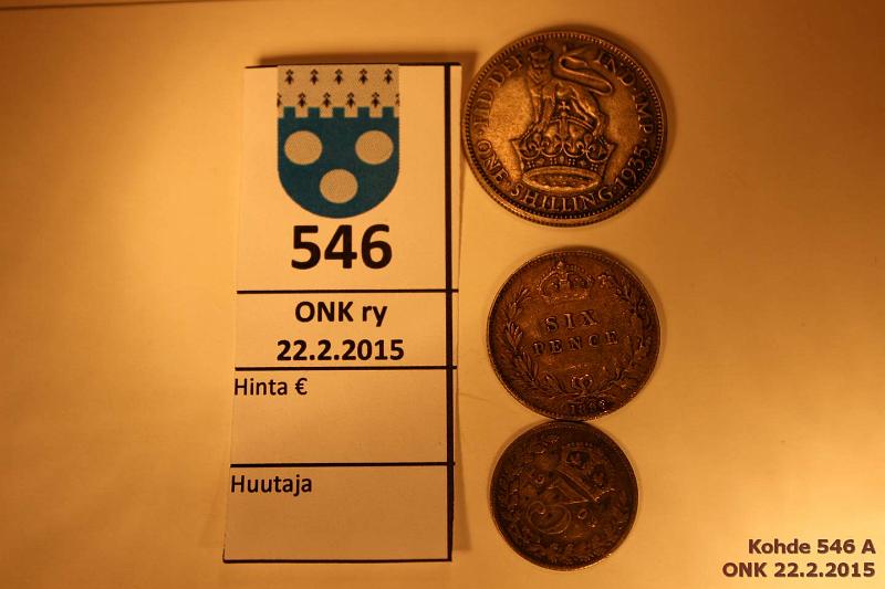 k-0546-a.jpg - Kohde 546, lhthinta: 5 € / myyntihinta: 5 € UK 3 p-1 s (3) 1897-1935 Ag. 3p 1903, 6p 1897, 1s 1935, kunto: 3-4