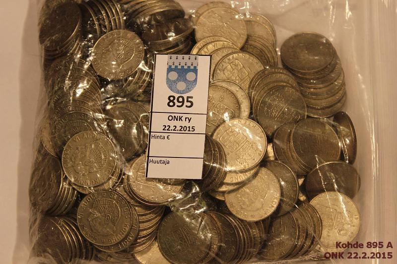 k-0895-a.jpg - Kohde 895, lhthinta: 158 € / myyntihinta: 210 € Ruotsi n. 1,7kg 1kr 1968 (250) Ag, 1755g/400 (=702g hopeaa), kunto: vk