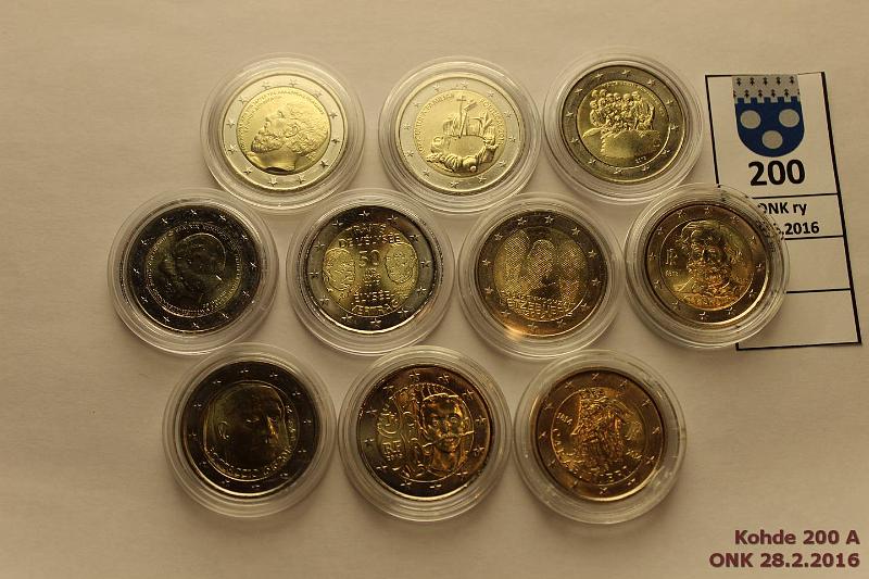 k-0200-a.jpg - Kohde 200, lhthinta: 25 € / myyntihinta: 28 € 2012-14 (10) Lux-12; Malta, Italia(2 eril), Hollanti, Ranska(2 eril), Kreikka-13; Portugalia, Italia-14, rullista, kapseleissa, kunto: 9