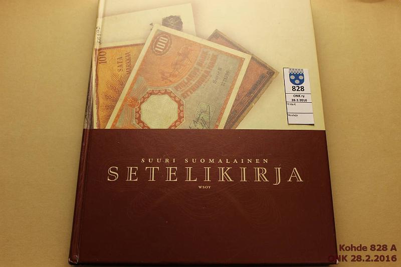 k-0828-a.jpg - Kohde 828, lhthinta: 30 € / myyntihinta: 72 € Onni Viitala 2001 Suuri Suomalainen Setelikirja, WSOY, Helsinki. Lhes kulumaton, kunto: 9