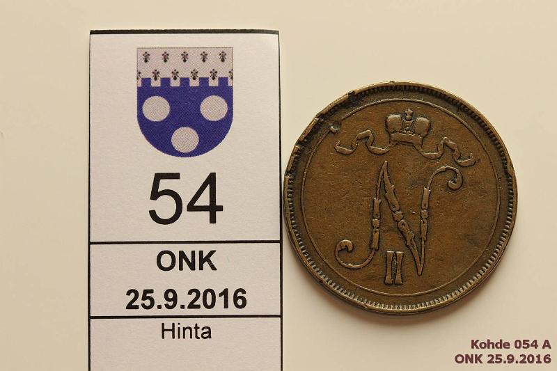 k-0054-a.jpg - Kohde 54 (kuva 1/2), lhthinta: 50 € / myyntihinta: 50 € 10 p 1898 Prevja, nja, meistin kiertym n. 10 astetta, kunto: 3/4