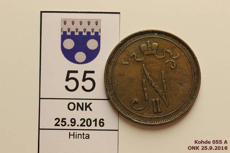 k-0055-a.jpg - Kohde 55 (kuva 1/2), lhthinta: 25 € / myyntihinta: 44 € 10 p 1898 Rvja, kunto: 3