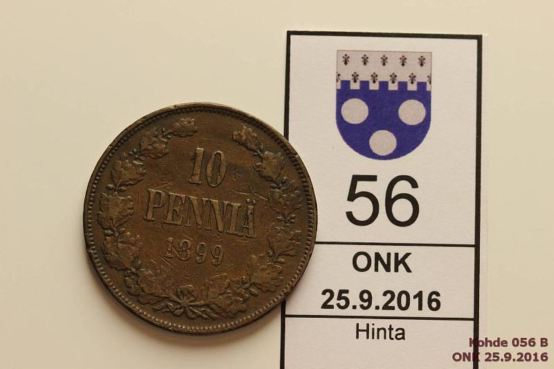 k-0056-b.jpg - Kohde 56 (kuva 2/2), lhthinta: 50 € 10 p 1899 Eprvja, siisti kokoelmakappale, meistin kiertym n. 10 astetta, kunto: 4