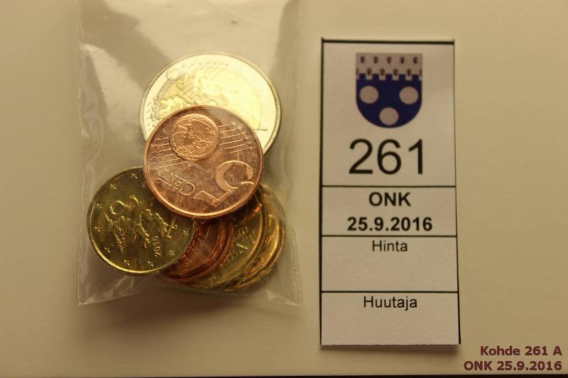 k-0261-a.jpg - Kohde 261, lhthinta: 12 € / myyntihinta: 15 € 1 s - 2 € 2016 (8) Suomi 2016 tysi sarja 1c-2€ rullista, pieni painos, kunto: 9