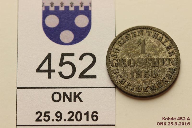 k-0452-a.jpg - Kohde 452 (kuva 1/2), lhthinta: 5 € Saksa / Hannover 1 gr 1858B KM#236 Ag, Hanoverin kaupunkivaltio, kunto: 5