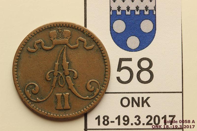 k-0058-a.jpg - Kohde 58 (kuva 1/2), lhthinta: 5 € / myyntihinta: 10 € 5 p 1870 Ei vikoja, kunto: 3