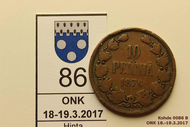 k-0086-b.jpg - Kohde 86 (kuva 2/2), lhthinta: 50 € 10 p 1876 SNY 148.2 pieni 6, rvja, kunto: 2