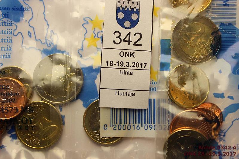 k-0342-a.jpg - Kohde 342, lhthinta: 10 € / myyntihinta: 16 € 1 s - 2 € 1999-2002 (2) 2 Suomen eurostarttipussia, kunto: 9