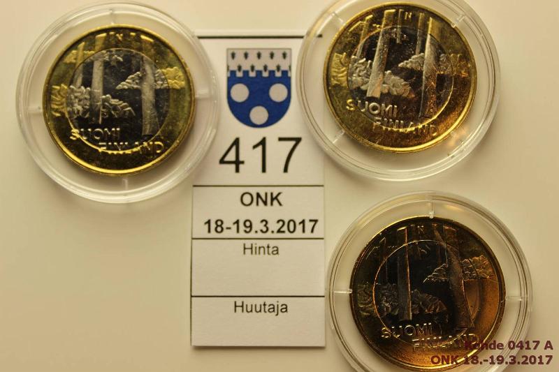 k-0417-a.jpg - Kohde 417, lhthinta: 17 € 5 € 2013 (3) BU, maakuntien rakennukset, Satakunta/Sammallahdenmki, kapseleissa, kunto: 9