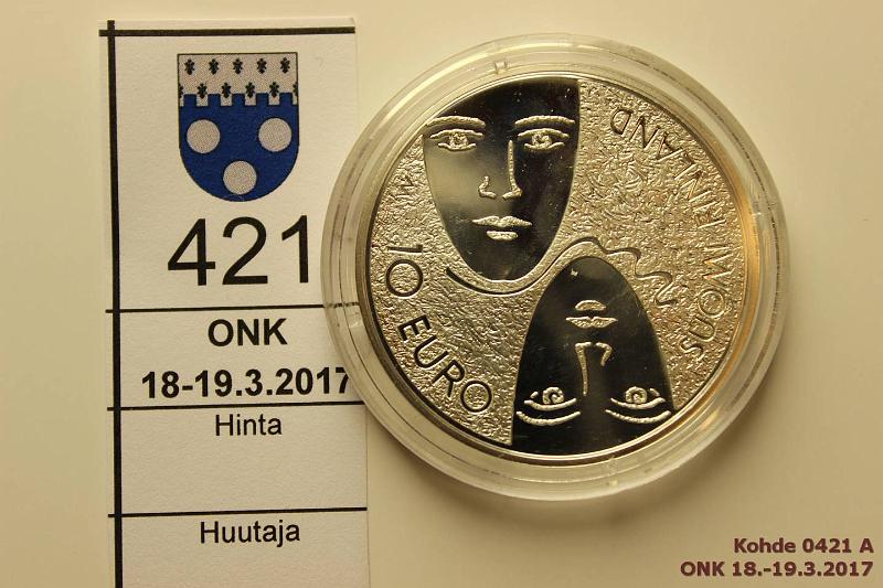 k-0421-a.jpg - Kohde 421, lhthinta: 15 € / myyntihinta: 15 € 10 € 2006 Ag, Proof, Eduskuntauudistus, kapseli, kunto: 10