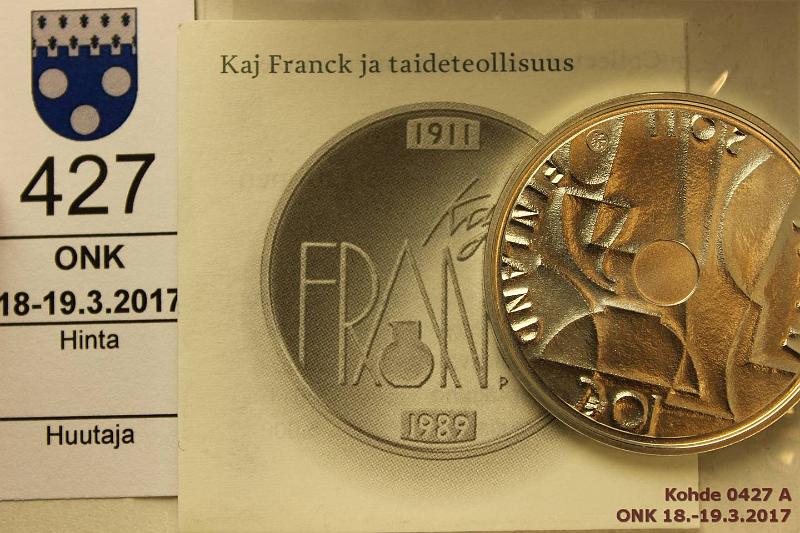 k-0427-a.jpg - Kohde 427, lhthinta: 15 € / myyntihinta: 18 € 10 € 2011 Ag, BU, Franck, pahvikotelo, tod, kunto: 9