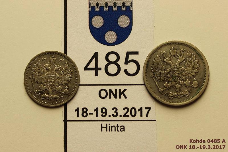 k-0485-a.jpg - Kohde 485 (kuva 1/2), lhthinta: 5 € / myyntihinta: 6 € 5 -10 kop (2) 1892, -93 Y#19a.1, 20a.2 Ag, 5k 1892; 10k 1893, СПБ АГ, kunto: 4, 5