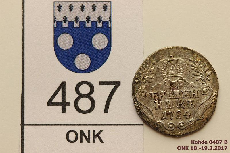 k-0487-b.jpg - Kohde 487 (kuva 2/2), lhthinta: 20 € / myyntihinta: 20 € Grivennik 1784 C#61c Ag, 10k, Ekaterina II, sypymi, kunto: 2/4