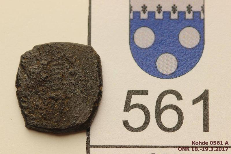 k-0561-a.jpg - Kohde 561 (kuva 1/2), lhthinta: 15 € Klippinki 1521-22 Cu, kunto: 2