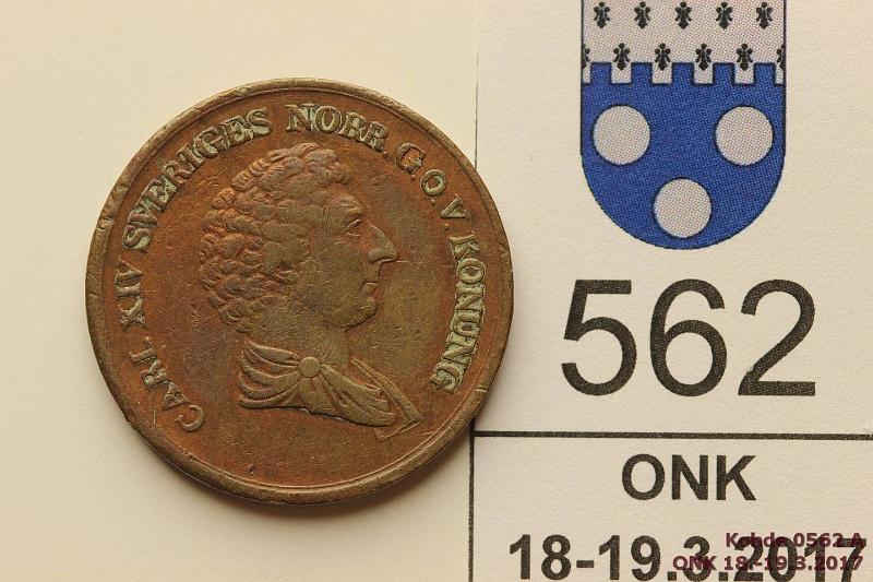 k-0562-a.jpg - Kohde 562 (kuva 1/2), lhthinta: 3 € / myyntihinta: 8 € 2/3 sk banco  1837  KM#641 Cu, prvja, lpuhd, kunto: 5