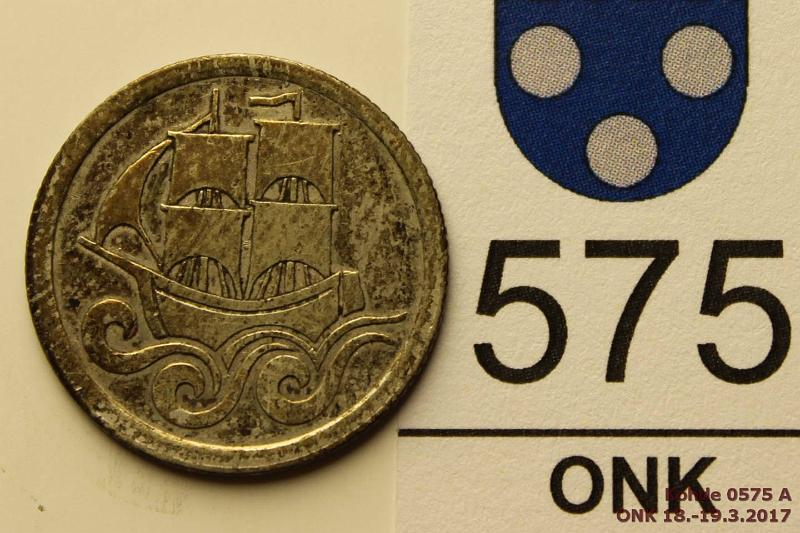 k-0575-a.jpg - Kohde 575 (kuva 1/2), lhthinta: 30 € / myyntihinta: 32 € Danzig  gulden 1923 KM#144 Ag, patinaa, kunto: 6