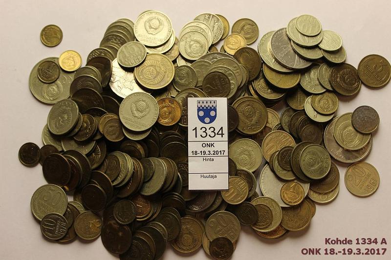 k-1334-a.jpg - Kohde 1334, lhthinta: 5 € / myyntihinta: 13 € Neuvostoliitto n. 900 g 1900-luku 1 kop - 5 rbl, kunto: 4-6