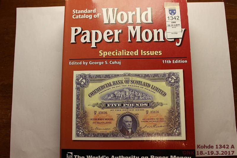 k-1342-a.jpg - Kohde 1342, lhthinta: 10 € / myyntihinta: 16 € World Paper Money 11th edition Specialized Issue, edited by Cuhaj GS. Kynmerkint ONK 2012, muuten virheetn, kunto: 9