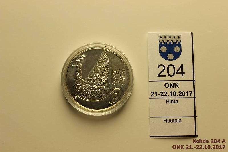 k-0204-a.jpg - Kohde 204, lhthinta: 8 € / myyntihinta: 10 € 100 mk 1995 Ag, BU, YK, kapselissa, kunto: 9