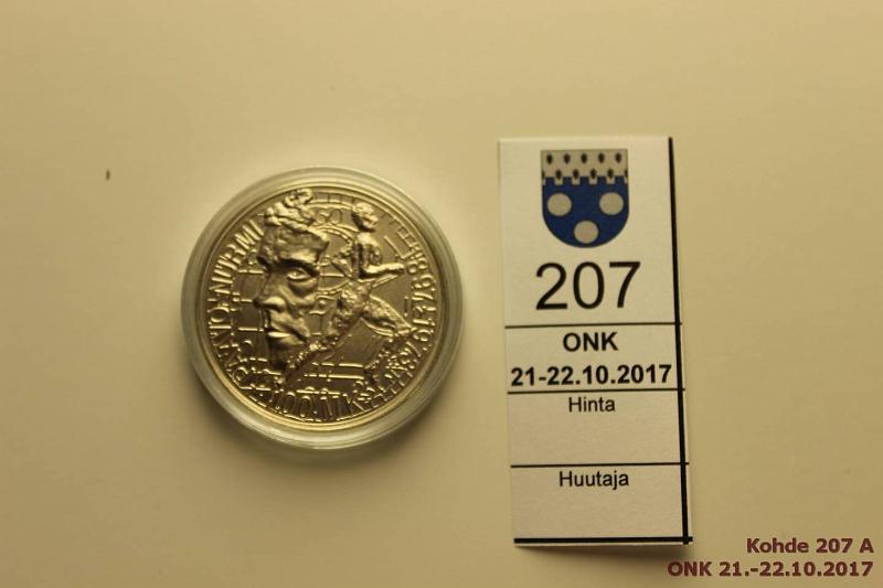 k-0207-a.jpg - Kohde 207, lhthinta: 10 € / myyntihinta: 11 € 100 mk 1997 Ag, BU, Nurmi kapselissa, kunto: 9