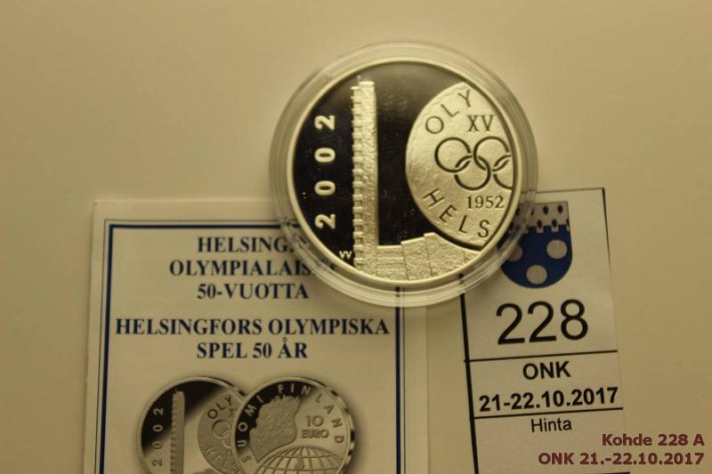 k-0228-a.jpg - Kohde 228, lhthinta: 14 € / myyntihinta: 14 € 10 € 2002 Ag, Proof, Olympia kapselissa, tod., kunto: 10