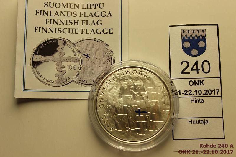 k-0240-a.jpg - Kohde 240, lhthinta: 14 € / myyntihinta: 14 € 10 €  2008  Ag, Proof, Lippu kapselissa, tod., kunto: 10