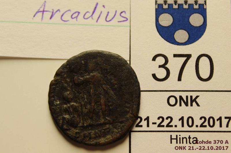 k-0370-a.jpg - Kohde 370, lhthinta: 5 € / myyntihinta: 8 € Rooma 395-408 AD Arcadius, kunto: 2