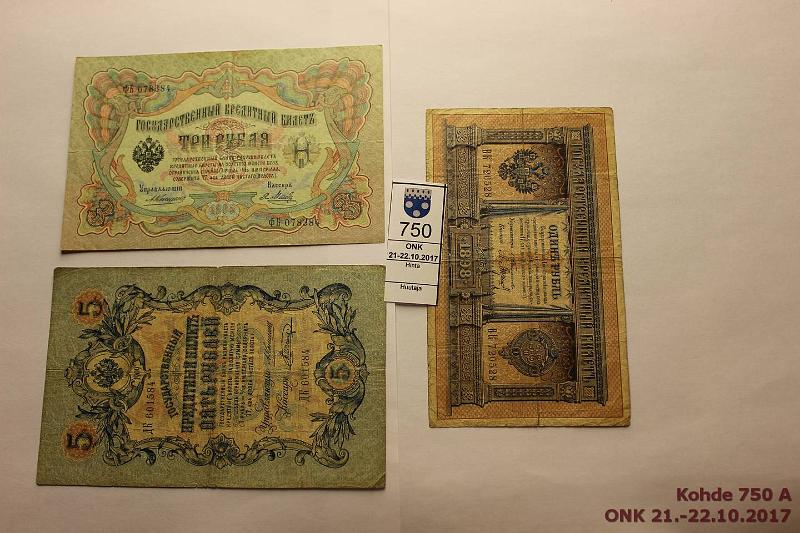 k-0750-a.jpg - Kohde 750, lhthinta: 5 € / myyntihinta: 9 € Venj 1898-1909 (3) 1r 1898 Timashev; 3r 1905 Konshin; 5r 1909 Konshin, kunto: 3-5