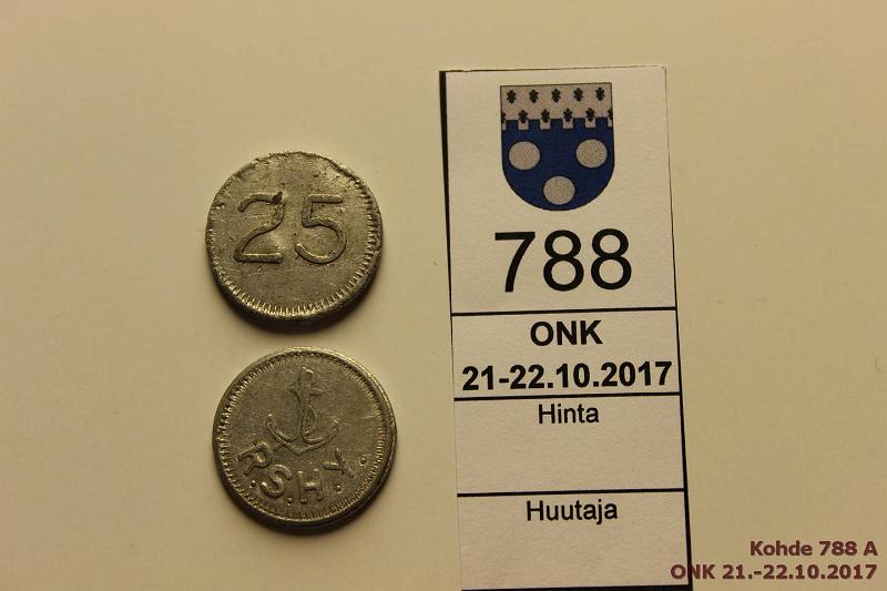 k-0788-a.jpg - Kohde 788, lhthinta: 5 € / myyntihinta: 5 € Poletit (2) Al, R.H.S.Y 25, toisessa ij, kunto: 4, 6