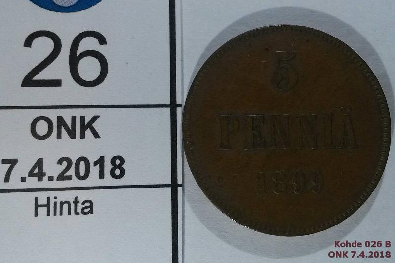 k-0026-b.jpg - Kohde 26 (kuva 2/2), lhthinta: 5 € 5 p 1899 Tunnusp. pij, kunto: 4/5