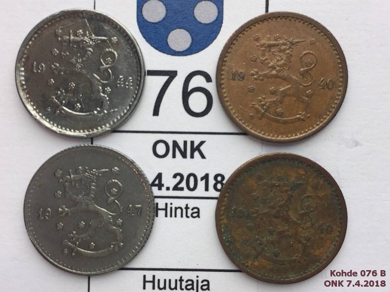 k-0076-b.jpg - Kohde 76 (kuva 2/2), lhthinta: 5 € 50 p 1940-47 (4) Cu: 1940(kl4, kl7/6); Fe: 1944(kl7), -47(kl7), kunto: 4-7