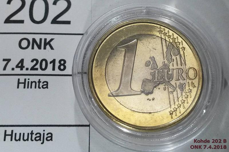 k-0202-b.jpg - Kohde 202 (kuva 2/2), lhthinta: 5 € / myyntihinta: 5 € 1 € 2001 Suomi, "Gibraltarin vuori" (iso), kunto: 9