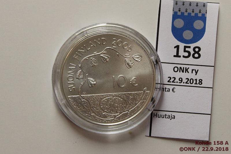 k-0158-a.jpg - Kohde 158, lhthinta: 12 € / myyntihinta: 12 € 10 2005 Ag, BU, 60 rauhan vuotta, kapseli, kunto: 9