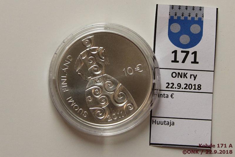 k-0171-a.jpg - Kohde 171, lhthinta: 12 € / myyntihinta: 12 € 10 2011 Ag, BU, Wuolijoki, kapseli, kunto: 9