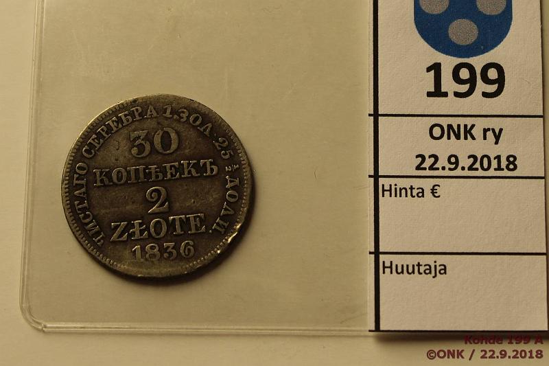 k-0199-a.jpg - Kohde 199, lhthinta: 5 € / myyntihinta: 25 € 30 kop / 2 zloty 1836 Y#83 Ag, MW, kunto: 3/4