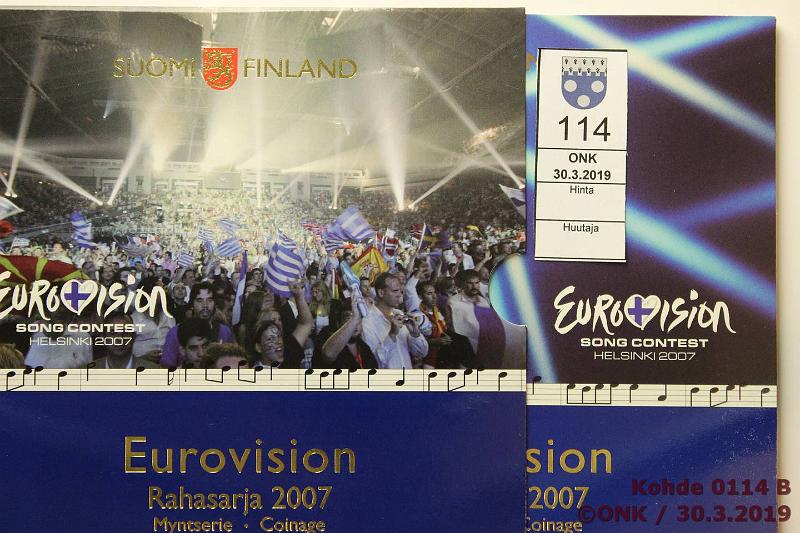 k-0114-b.jpg - Kohde 114 (kuva 2/2), lhthinta: 15 € / myyntihinta: 21 € 2007 (3) BU, I+II+Eurovision, kunto: 9