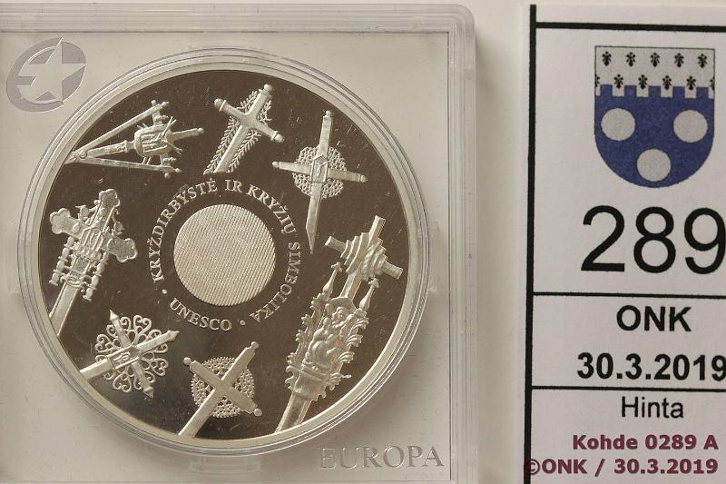 k-0289-a.jpg - Kohde 289, lhthinta: 10 € / myyntihinta: 27 € Liettua 50 litu 2008 KM#153 Ag, proof, 28,28g/925. European Cultural Heritage, kunto: 10