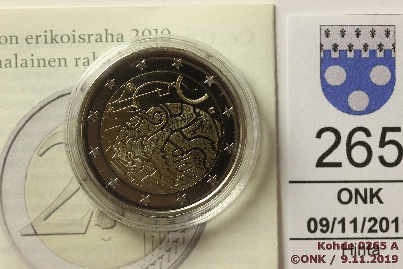 k-0265-a.jpg - Kohde 265, lhthinta: 5 € / myyntihinta: 5 € 2€ 2010 Proof, Suomi, Raha 150v, kapseli, kotelo, tod, kunto: 10