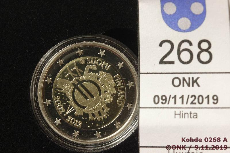 k-0268-a.jpg - Kohde 268, lhthinta: 5 € / myyntihinta: 5 € 2€ 2010 Proof, Suomi, Raha 150v, kapseli, laatikko, tod, kunto: 10