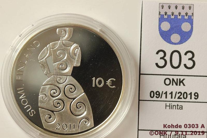 k-0303-a.jpg - Kohde 303, lhthinta: 12 € / myyntihinta: 18 € 10 € 2011 Ag, Proof, Wuolijoki, kapseli, kotelo, tod, kunto: 10