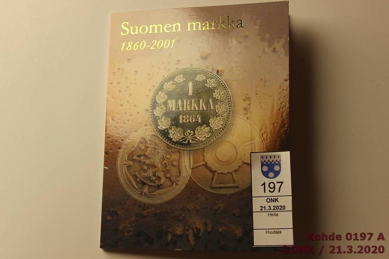 k-0197-a.jpg - Kohde 197 (kuva 1/2), lhthinta: 5 € / myyntihinta: 6 € 2001 BU, Suomen markka 1860-2001, kunto: 9