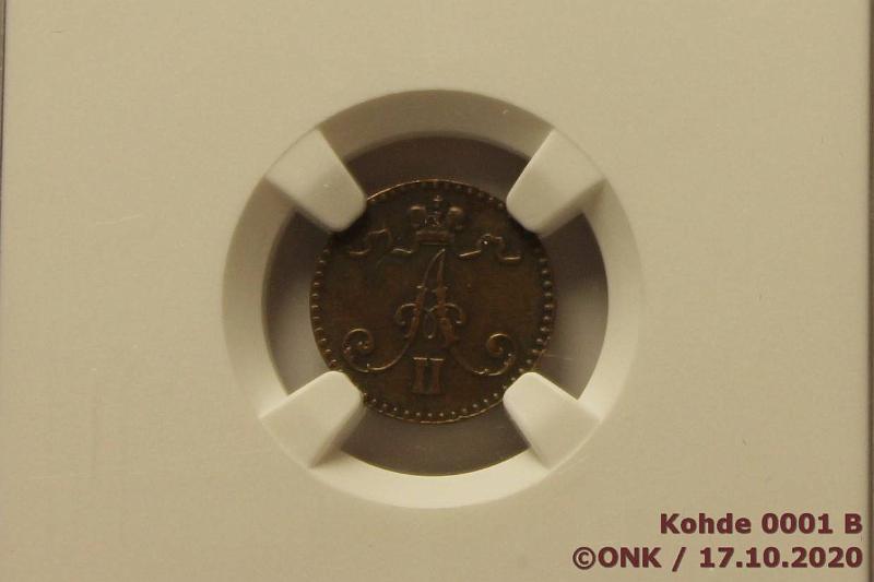 k-0001-b.jpg - Kohde 1 (kuva 2/3), lhthinta: 1850 € / ei tarjouksia 1 p 1864 NGC slabissa 4786436-009: AU, cleaned. Todellinen kunto ei noin korkea, harvinainen!, kunto: 5